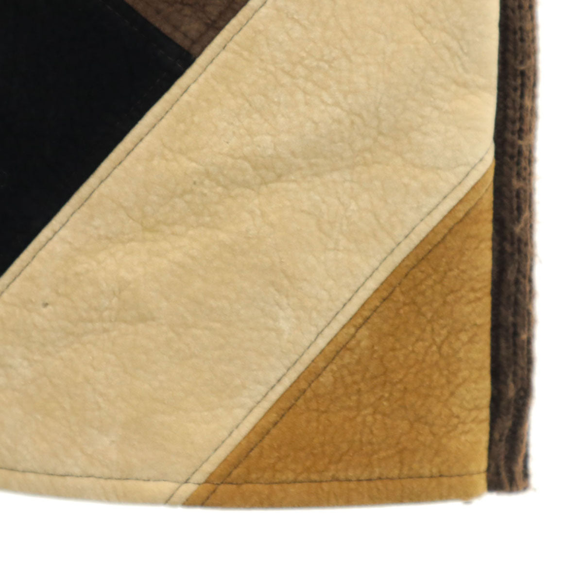 KOMAN SPORT コーマンスポーツ 90s オールド 長袖 フェイクレザー切替 セーター L ブラウン ニット メンズ