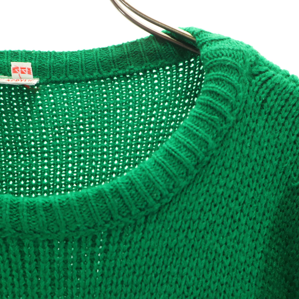 80s 90s オールド アイルランド製 長袖 セーター 44 グリーン ニット メンズ