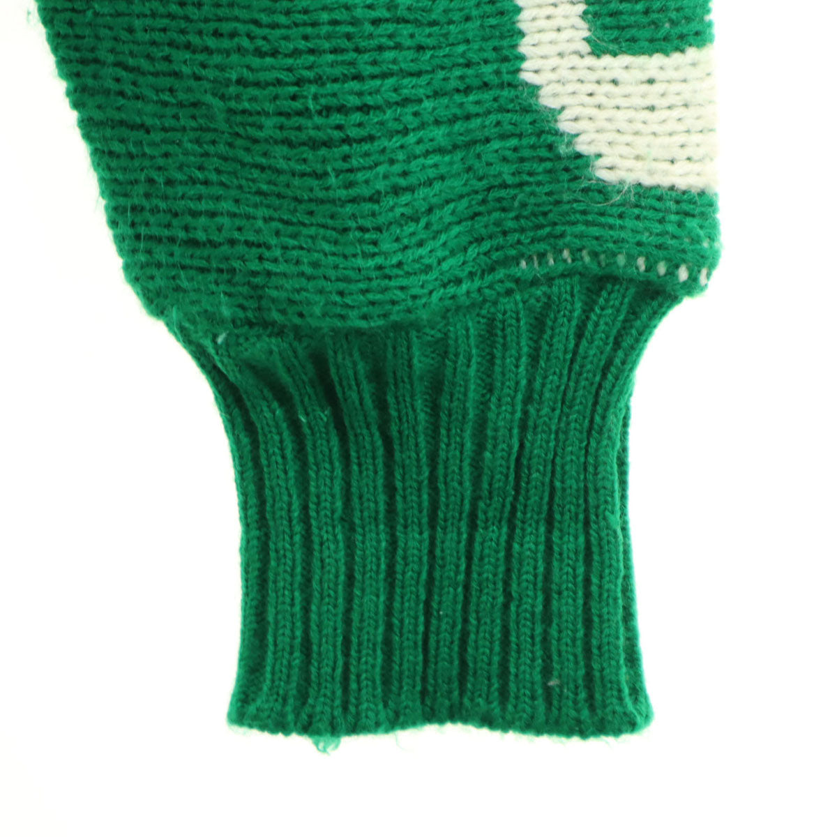 80s 90s オールド アイルランド製 長袖 セーター 44 グリーン ニット メンズ