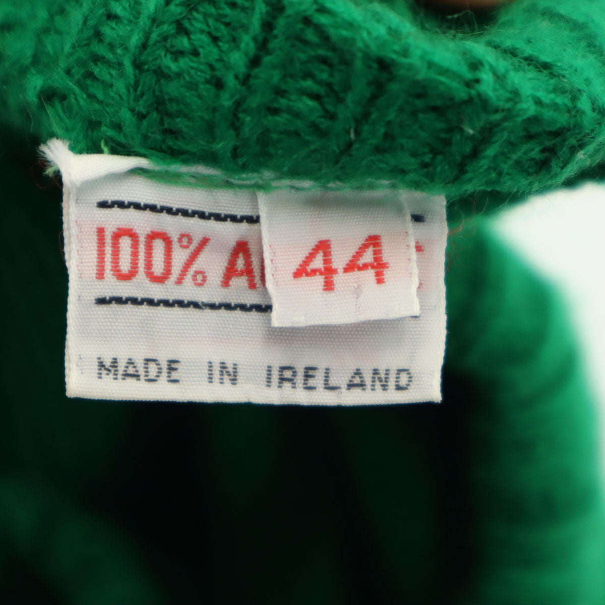 80s 90s オールド アイルランド製 長袖 セーター 44 グリーン ニット メンズ