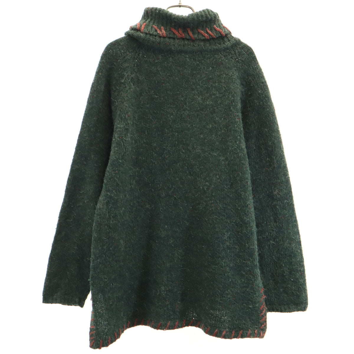 NELL FLOWERS BY J.G.HOOK 80s 90s オールド 長袖 タートルネック セーター M 深緑 ニット メンズ