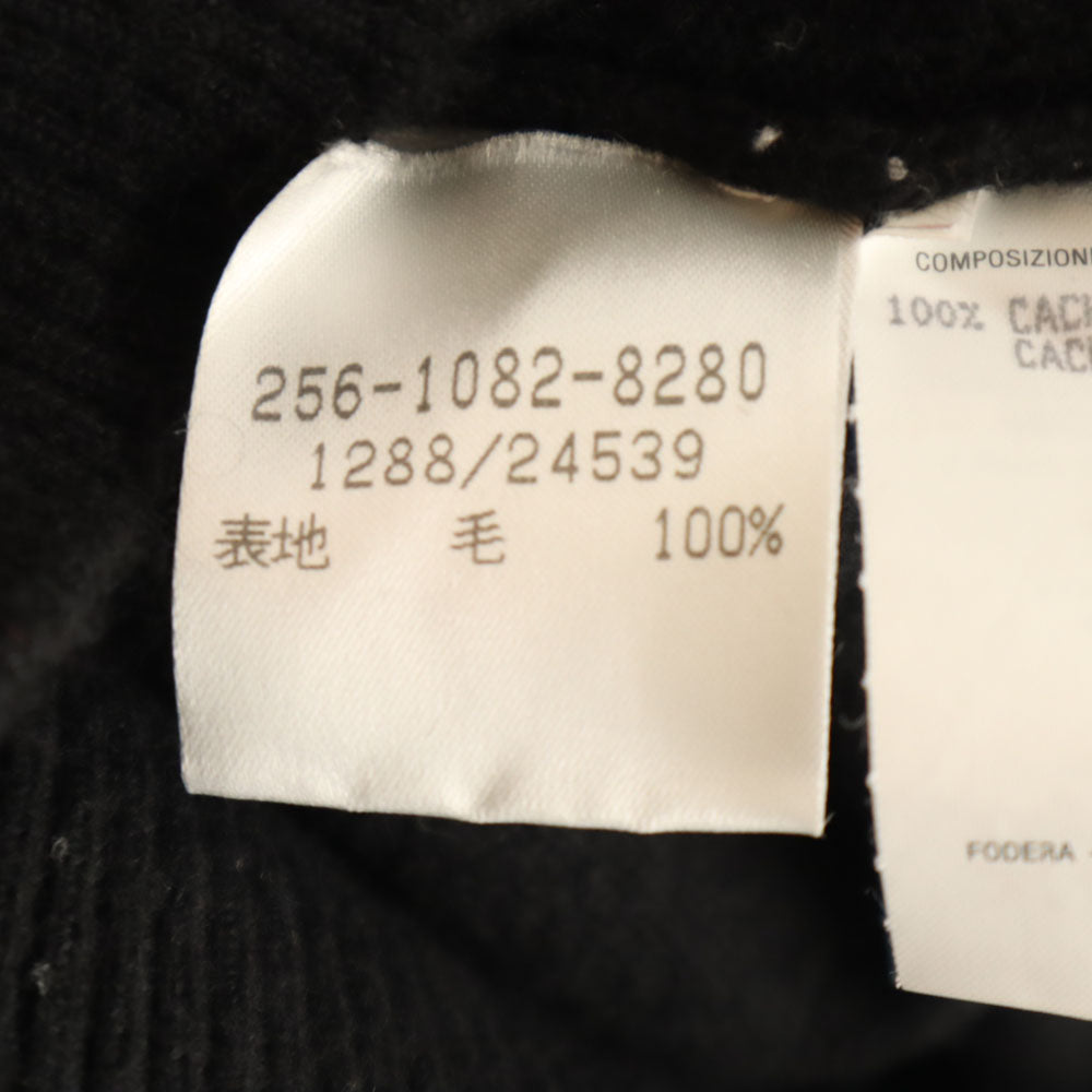 GUCCI グッチ イタリア製 カシミヤブレンド ノースリーブ タートルネック ニット M ブラック レディース