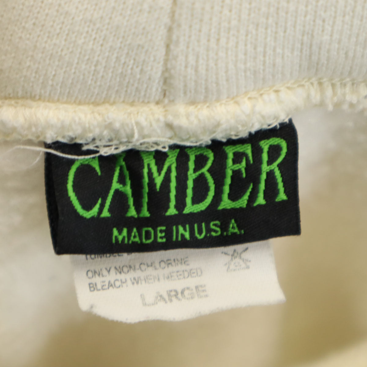 CAMBER キャンバー USA製 長袖 スウェットパーカー L アイボリー 裏起毛 メンズ