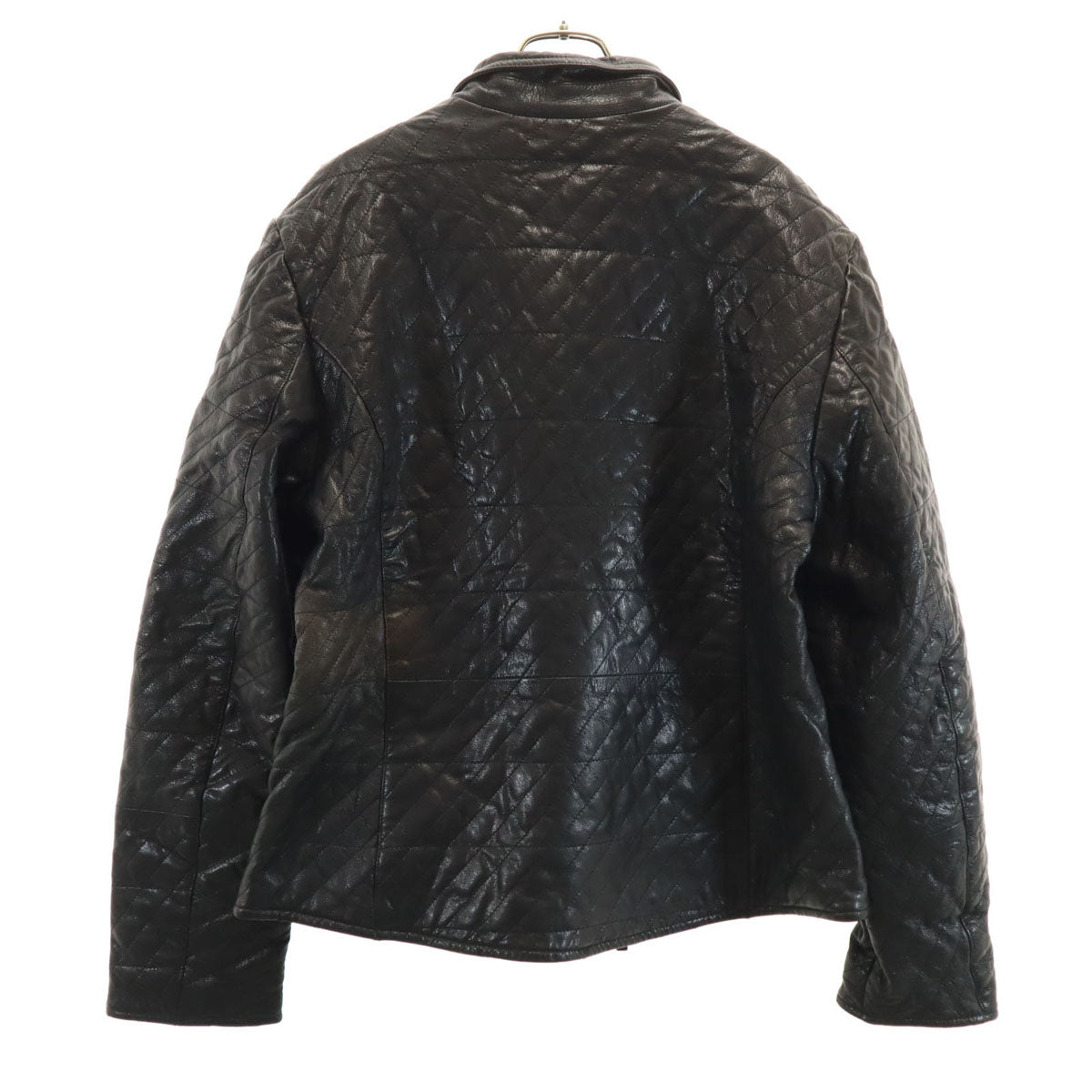 GIORGIO ARMANI ジョルジオアルマーニ 00s ポーランド製 キルティング 山羊革 レザージャケット 54 ブラック ブルゾン メンズ