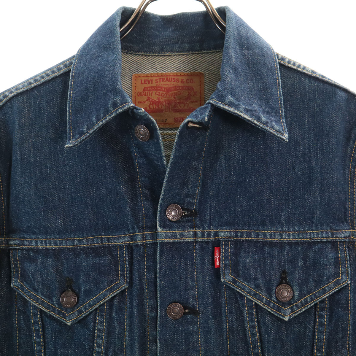 Levi's リーバイス 90s ビッグE 日本製 オールド 復刻 71557 デニムジャケット 36 インディゴ ジージャン メンズ