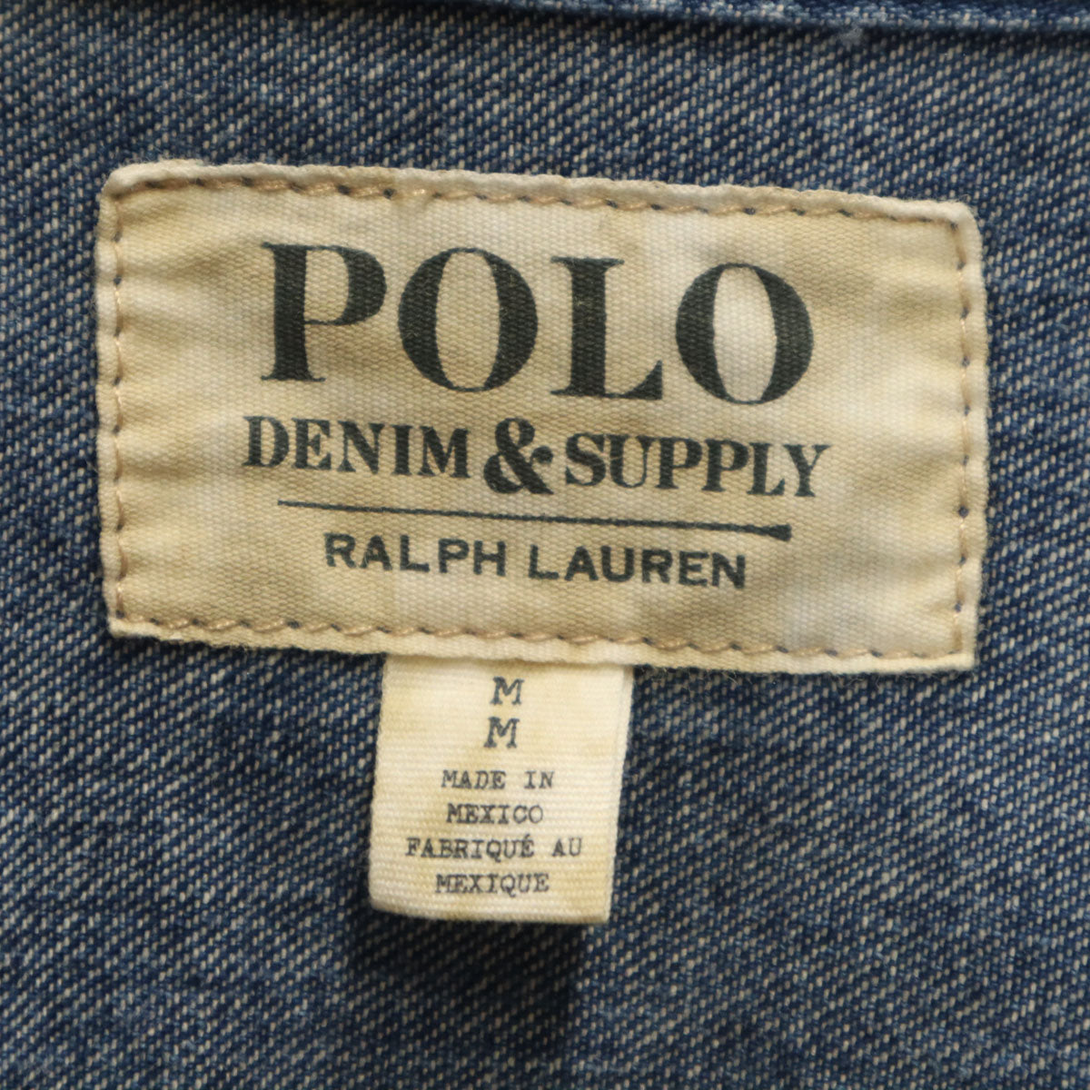 DENIMU＆SUPPLY RALPH LAUREN デニムアンドサプライ ラルフローレン フルジップ デニムジャケット M ブルー系 ジージャン メンズ