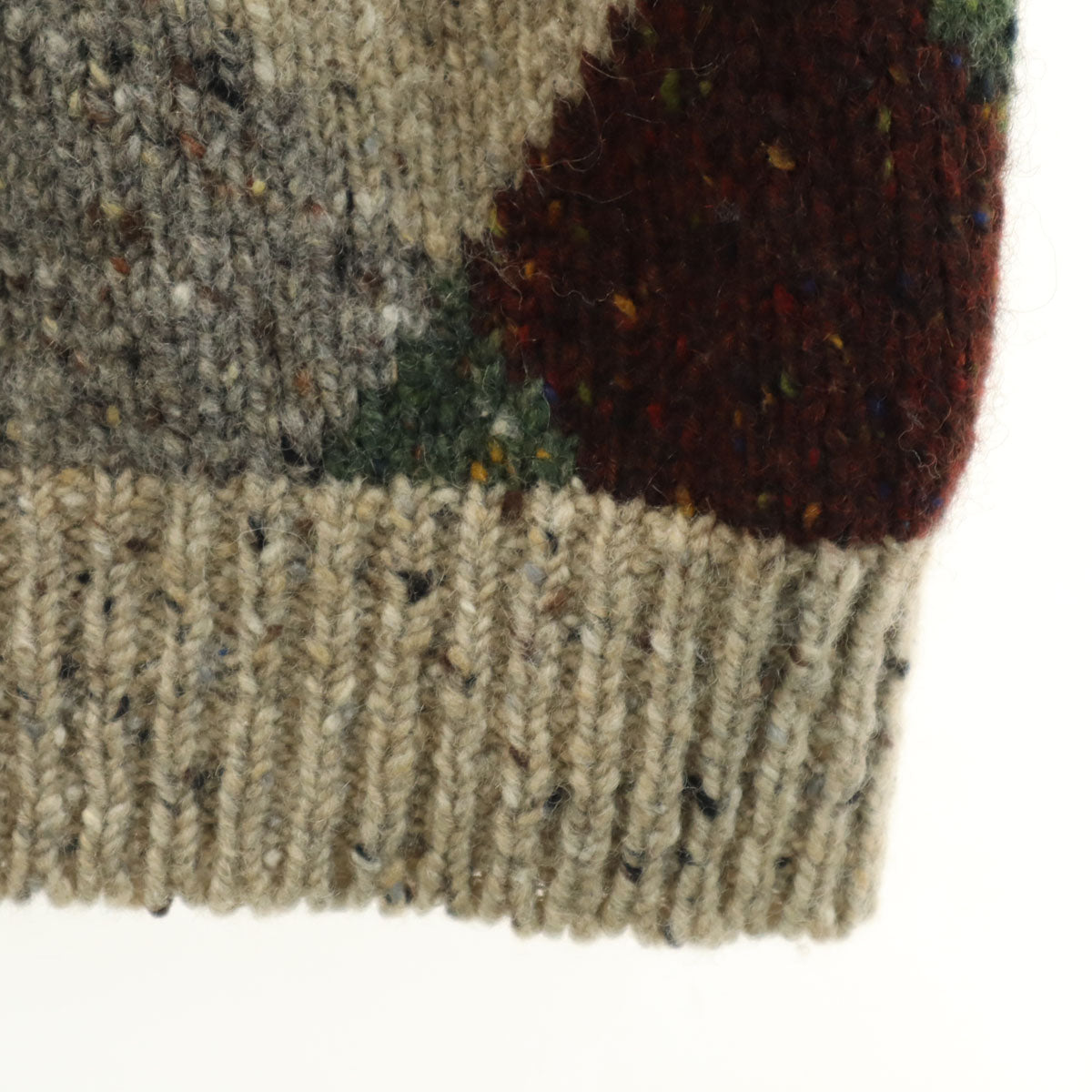 TOMMY HILFIGER トミーヒルフィガー 90s オールド フラッグタグ アーガイル柄 Vネック ニットベスト L ベージュ メンズ