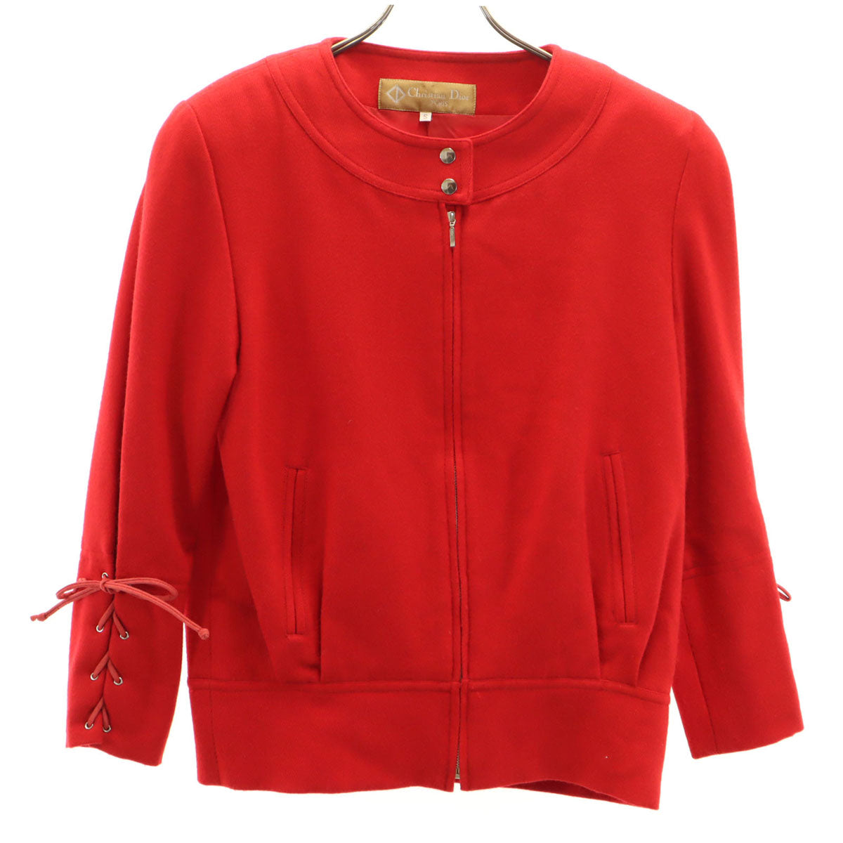 Christian Dior SPORTS クリスチャンディオールスポーツ 90s オールド ウールジャケット S レッド レディース