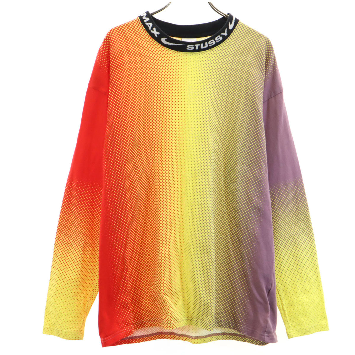 NIKE ナイキ STUSSY ステューシー コラボ グラデーション 長袖 Tシャツ S イエロー ロンT メンズ
