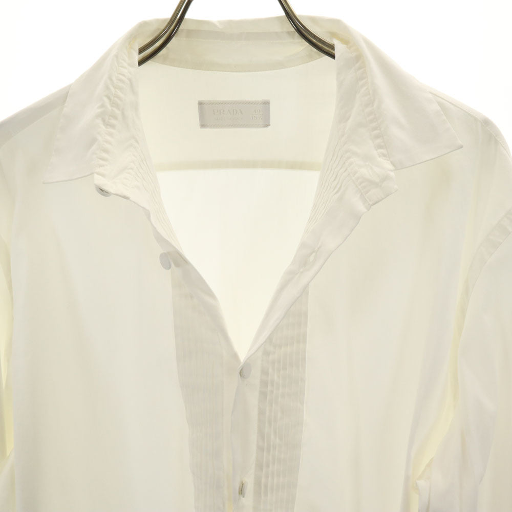 PRADA プラダ 2007年モデル イタリア製 長袖 フリル ボタンダウン