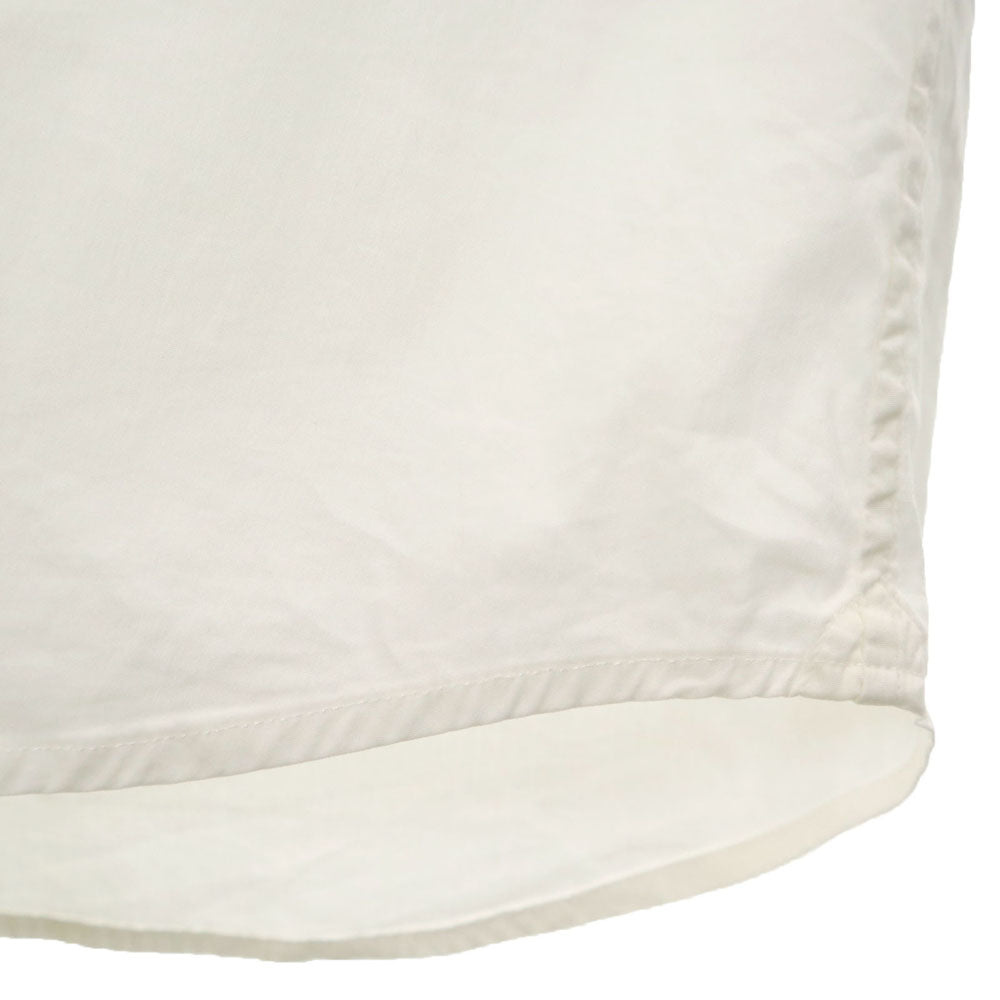 PRADA プラダ 2007年モデル イタリア製 長袖 フリル ボタンダウンシャツ 40 ホワイト 予備ボタン付き メンズ