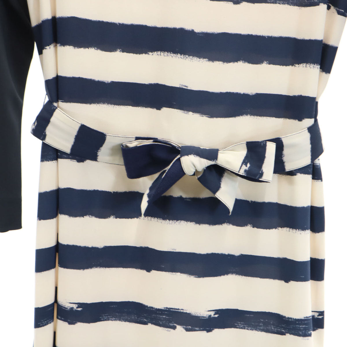 ARMANI EXCHANGE アルマーニエクスチェンジ ボーダー柄 長袖 ミニワンピース PO ネイビー レディース