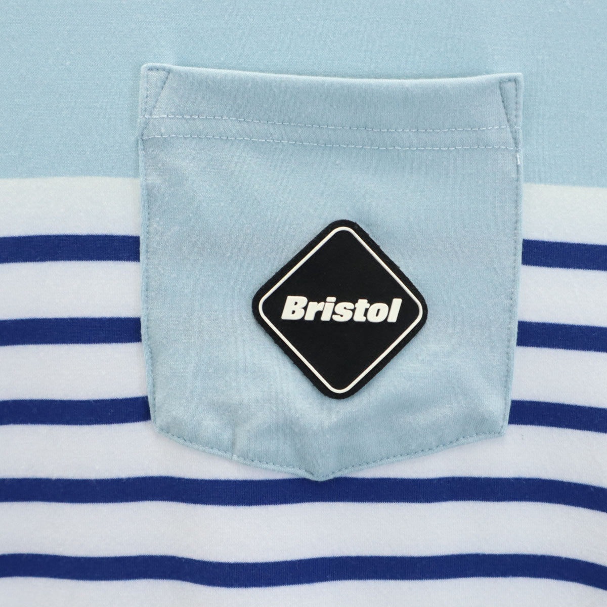 Bristol ブリストル ボーダー柄 長袖 Tシャツ L ブルー系 ロンT ポケT メンズ