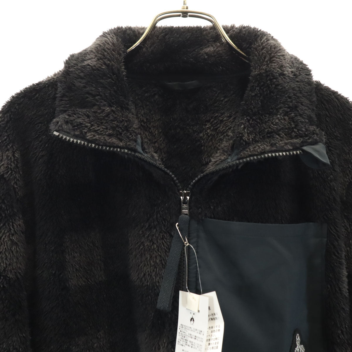 未使用 a part of me. アパートオブミー MOOMIN ムーミン コラボ 日本製 チェック柄 リトルミイ ボアジャケット ブラック Y’s for living ヨウジヤマモト レディース