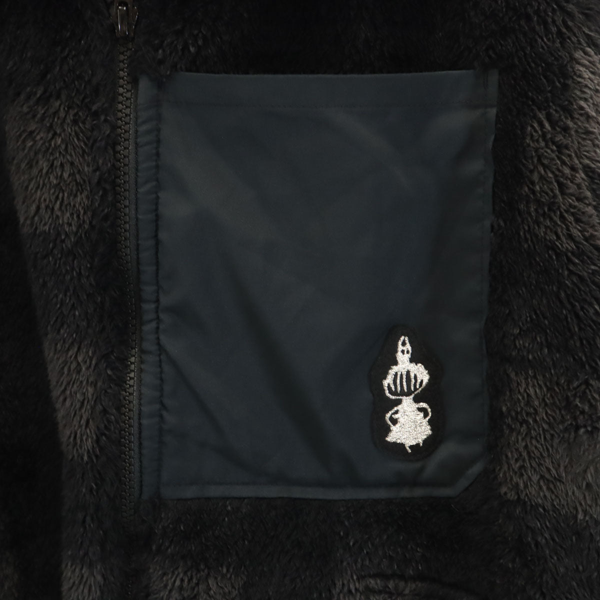 未使用 a part of me. アパートオブミー MOOMIN ムーミン コラボ 日本製 チェック柄 リトルミイ ボアジャケット ブラック Y’s for living ヨウジヤマモト レディース