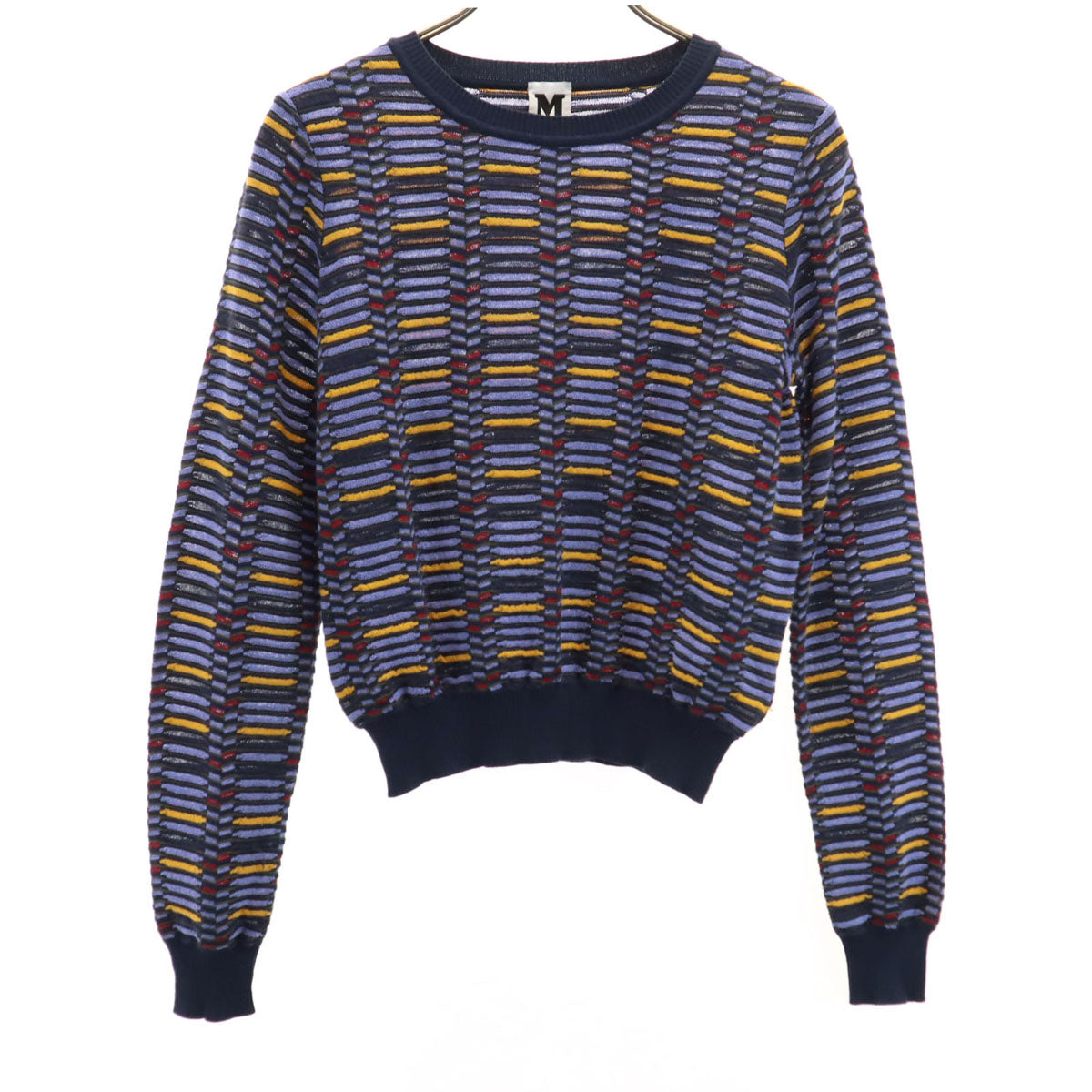Missoni ミッソーニ 総柄 長袖 ニット 40 パープル セーター レディース