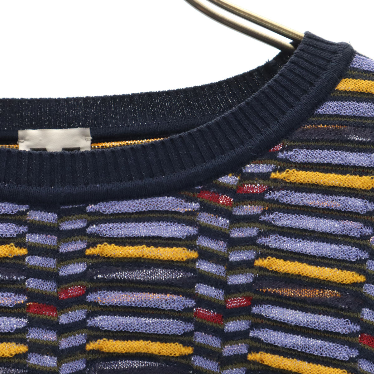 Missoni ミッソーニ 総柄 長袖 ニット 40 パープル セーター レディース