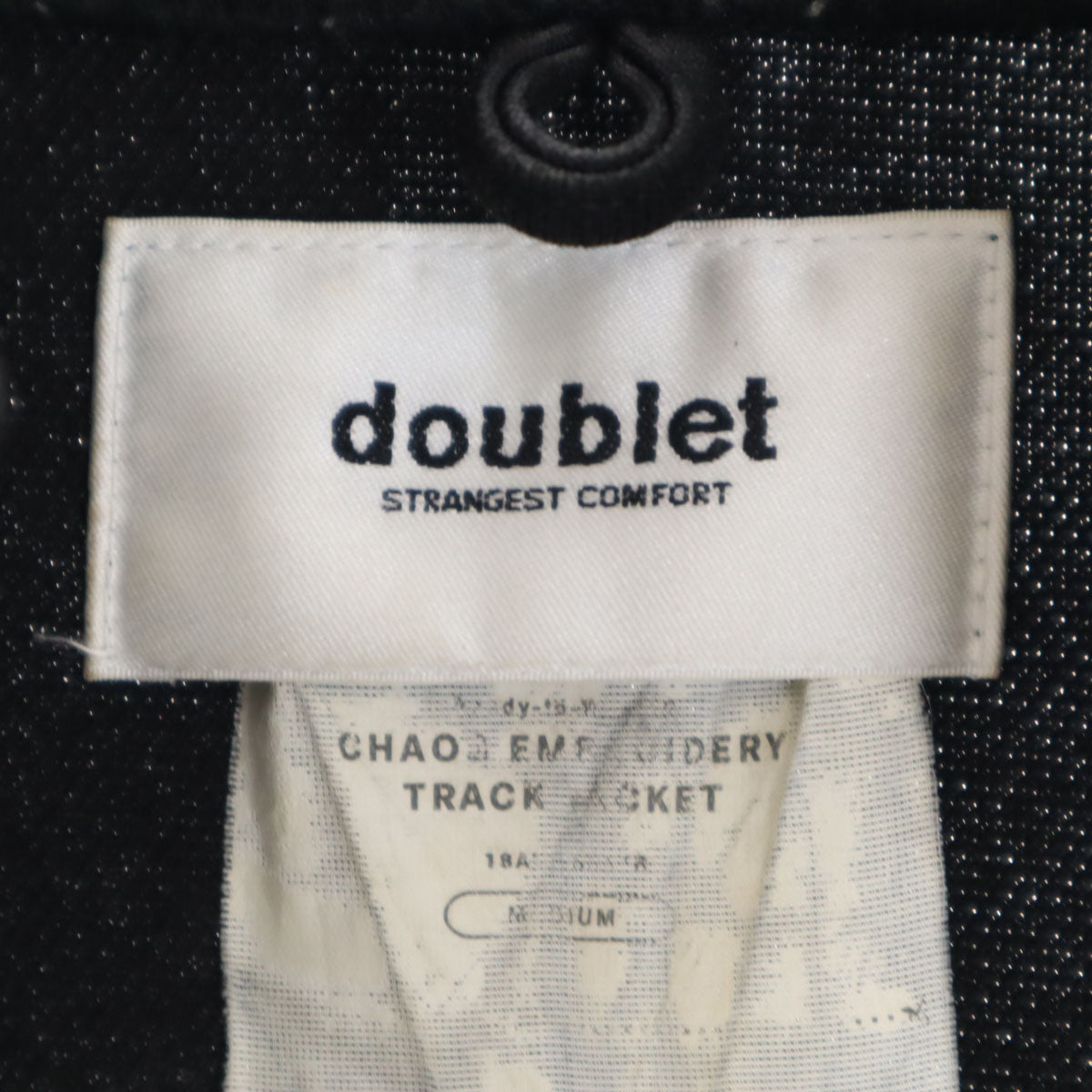 doublet ダブレット CHAOS EMBROIDERY トラックジャケット M ブラック ジャージ メンズ