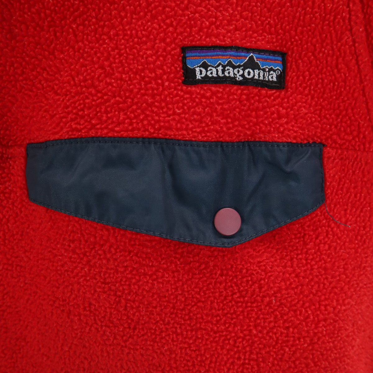 patagonia パタゴニア 00s 25450 オールド シンチラ ハーフボタン ボア フリースジャケット XS レッド プルオーバー アウトドア メンズ