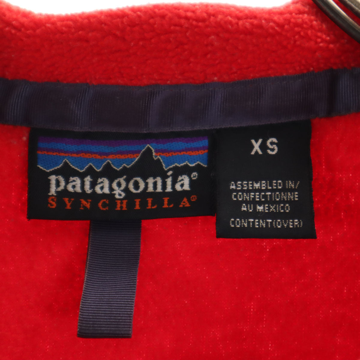 patagonia パタゴニア 00s 25450 オールド シンチラ ハーフボタン ボア フリースジャケット XS レッド プルオーバー アウトドア メンズ