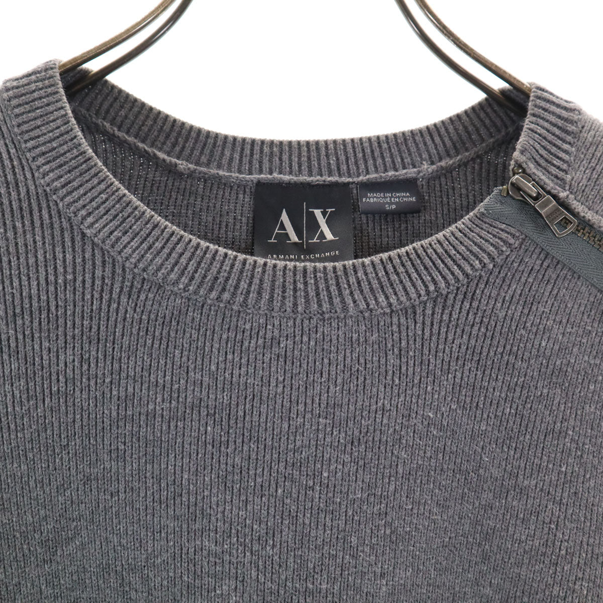 ARMANI EXCHANGE アルマーニエクスチェンジ 長袖 ニット S グレー セーター メンズ