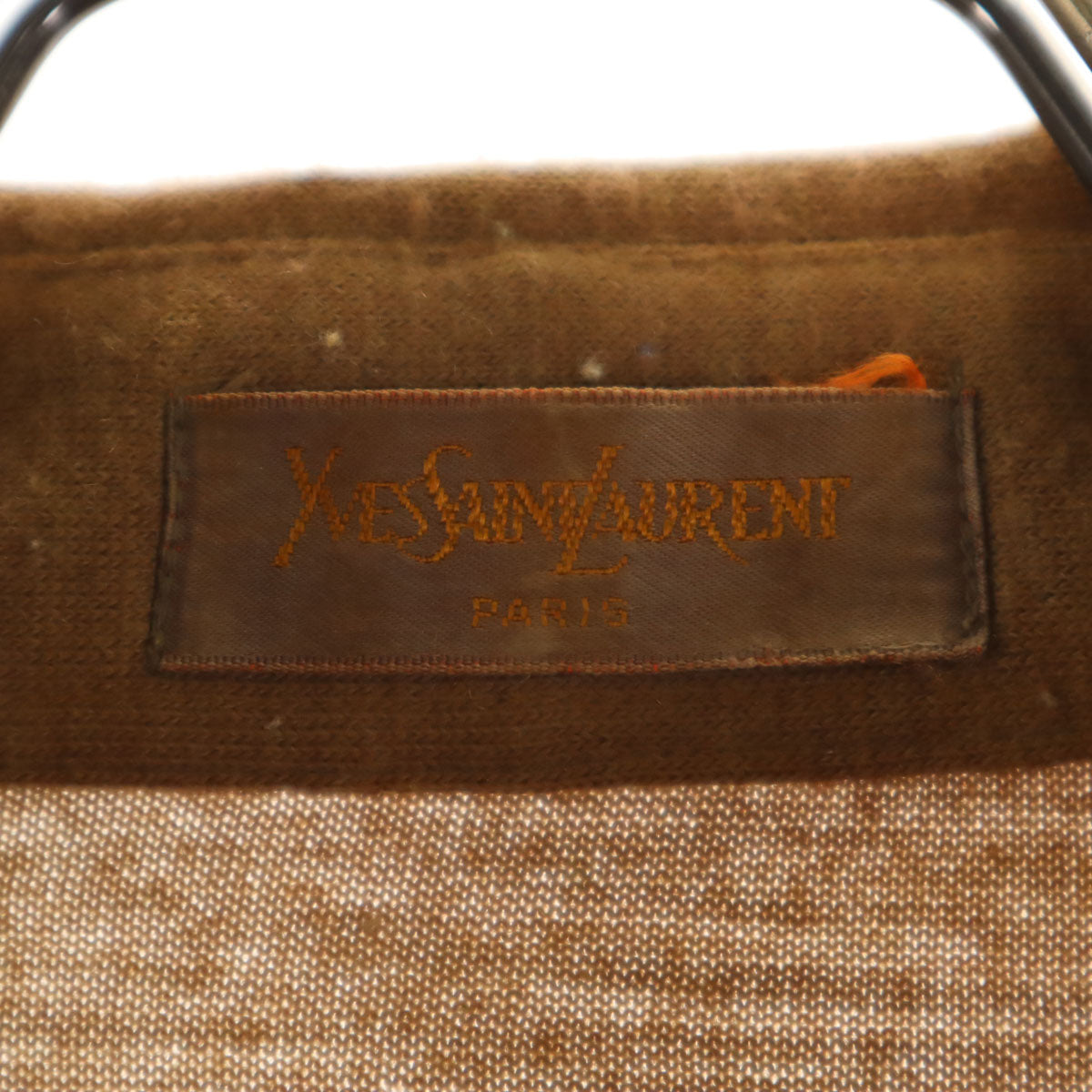 YVES SAINT LAURENT イヴサンローラン 90s オールド 長袖 ウールブレンド シャツ M キャメル メンズ