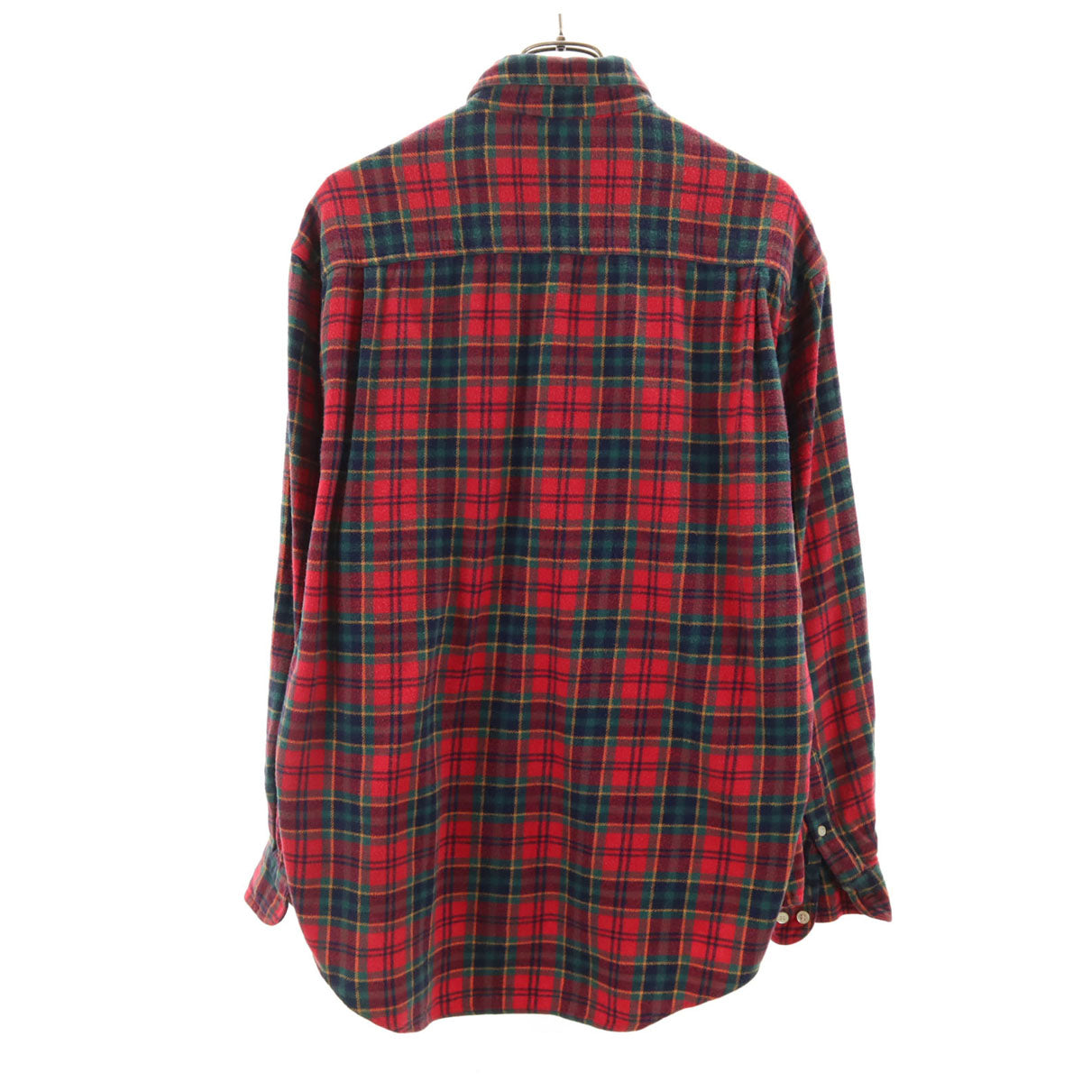 GAP ギャップ 90s オールド 長袖 チェックシャツ M レッド系 メンズ