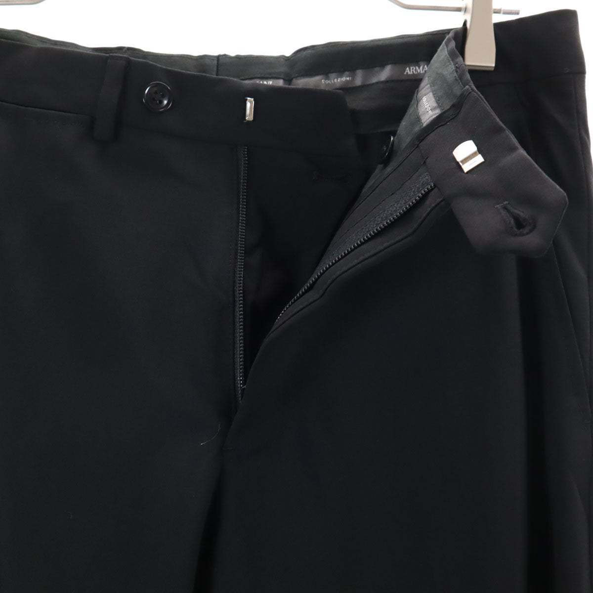 ARMANI COLLEZIONI アルマーニ コレツィオーニ イタリア製 スーツ 上下 セットアップ 46 ブラック メンズ