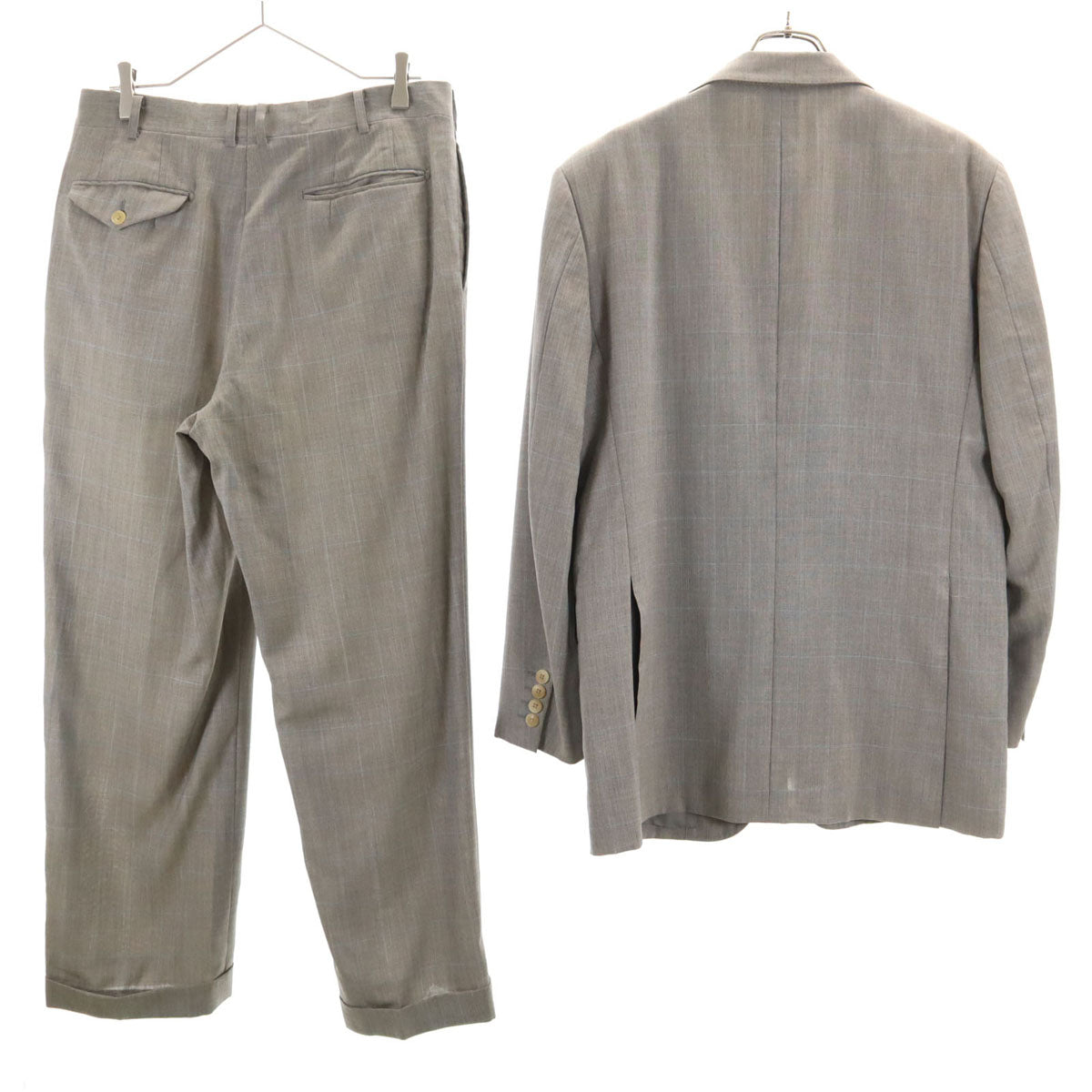 BURBERRY LONDON バーバリーロンドン 日本製 スーツ 上下 セットアップ AB6 グレー系 三陽商会 メンズ