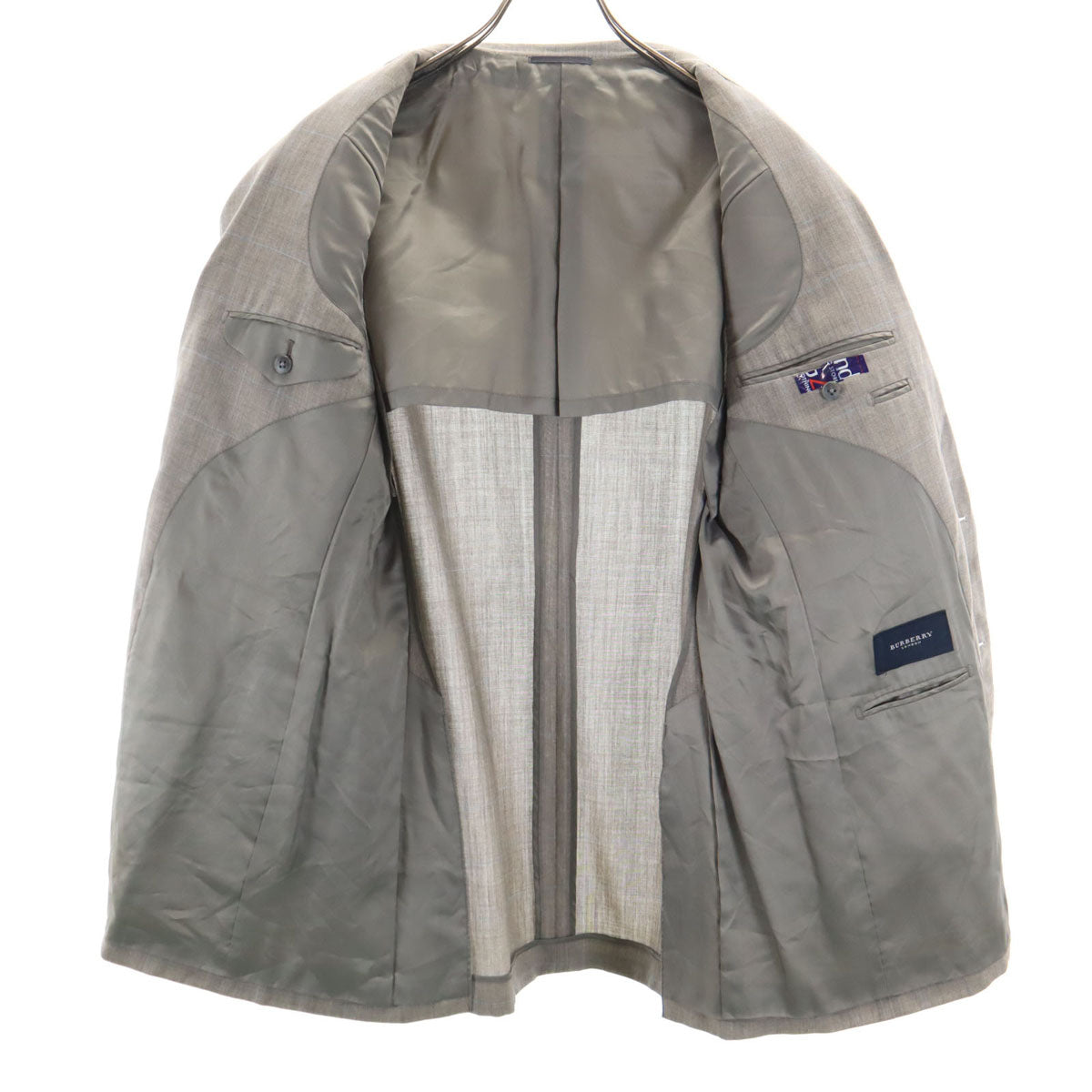 BURBERRY LONDON バーバリーロンドン 日本製 スーツ 上下 セットアップ AB6 グレー系 三陽商会 メンズ