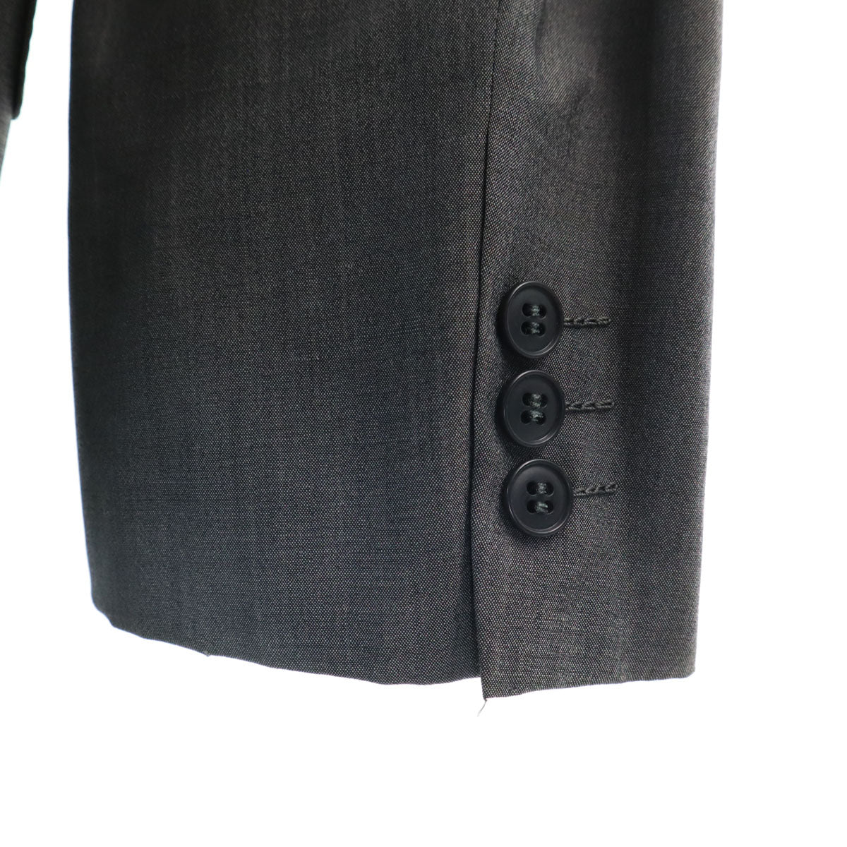 LANVIN ランバン 90s シルクブレンド オールド スーツ 上下 セットアップ M48-35 グレー メンズ