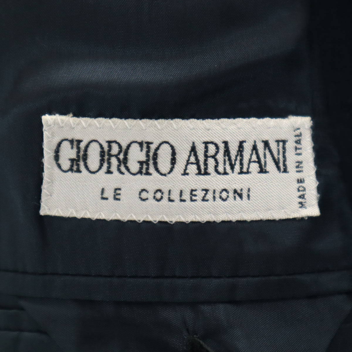 GIORGIO ARMANI LE COLLEZIONI ジョルジオアルマーニ コレツィオーニ 90s イタリア製 オールド スーツ 上下 セットアップ 41 ネイビー メンズ
