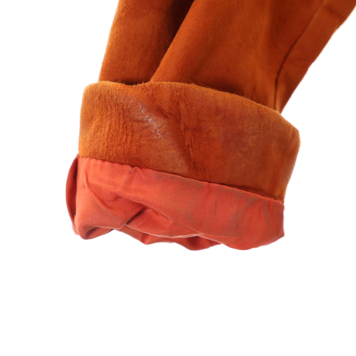 60s 70s ヴィンテージ TALONジップ スエードレザージャケット 18 オレンジ系 レディース