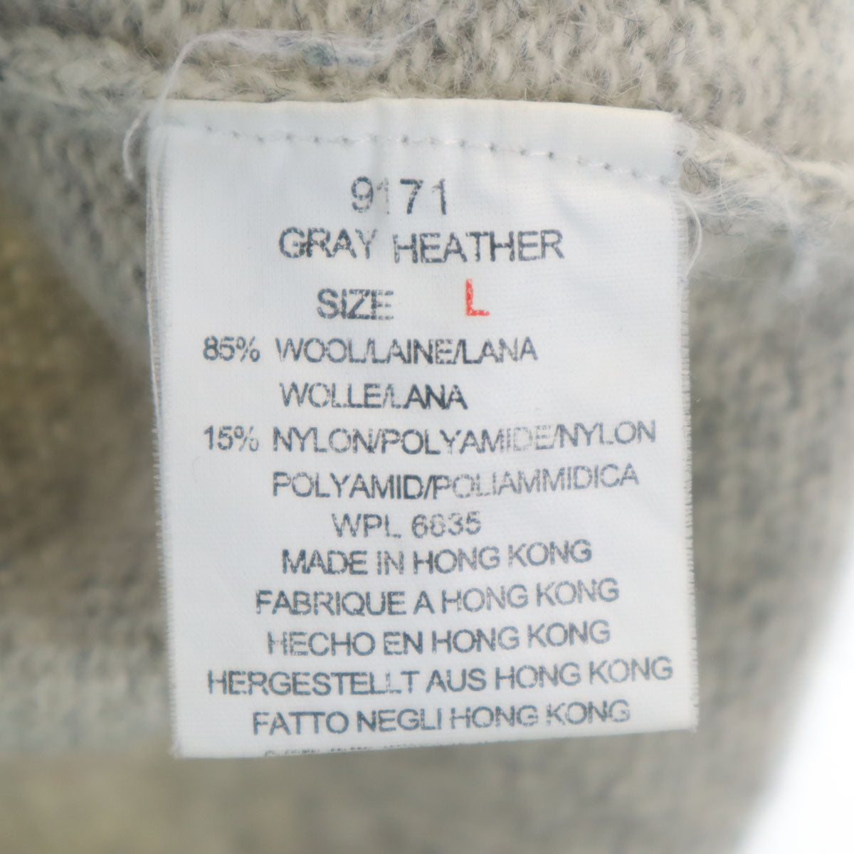 WOOLRICH ウールリッチ 80s 90s ウールブレンド オールド 長袖 ニット セーター L グレー系 メンズ