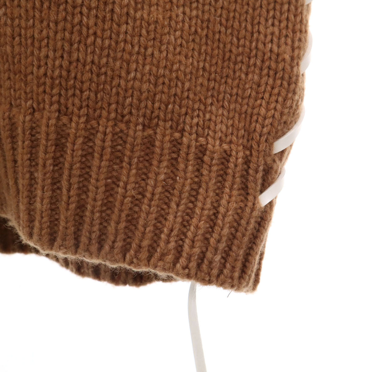 DISCOVERED ディスカバード 23AW 日本製 長袖 レザールーピング セーター 3 ブラウン ニット メンズ