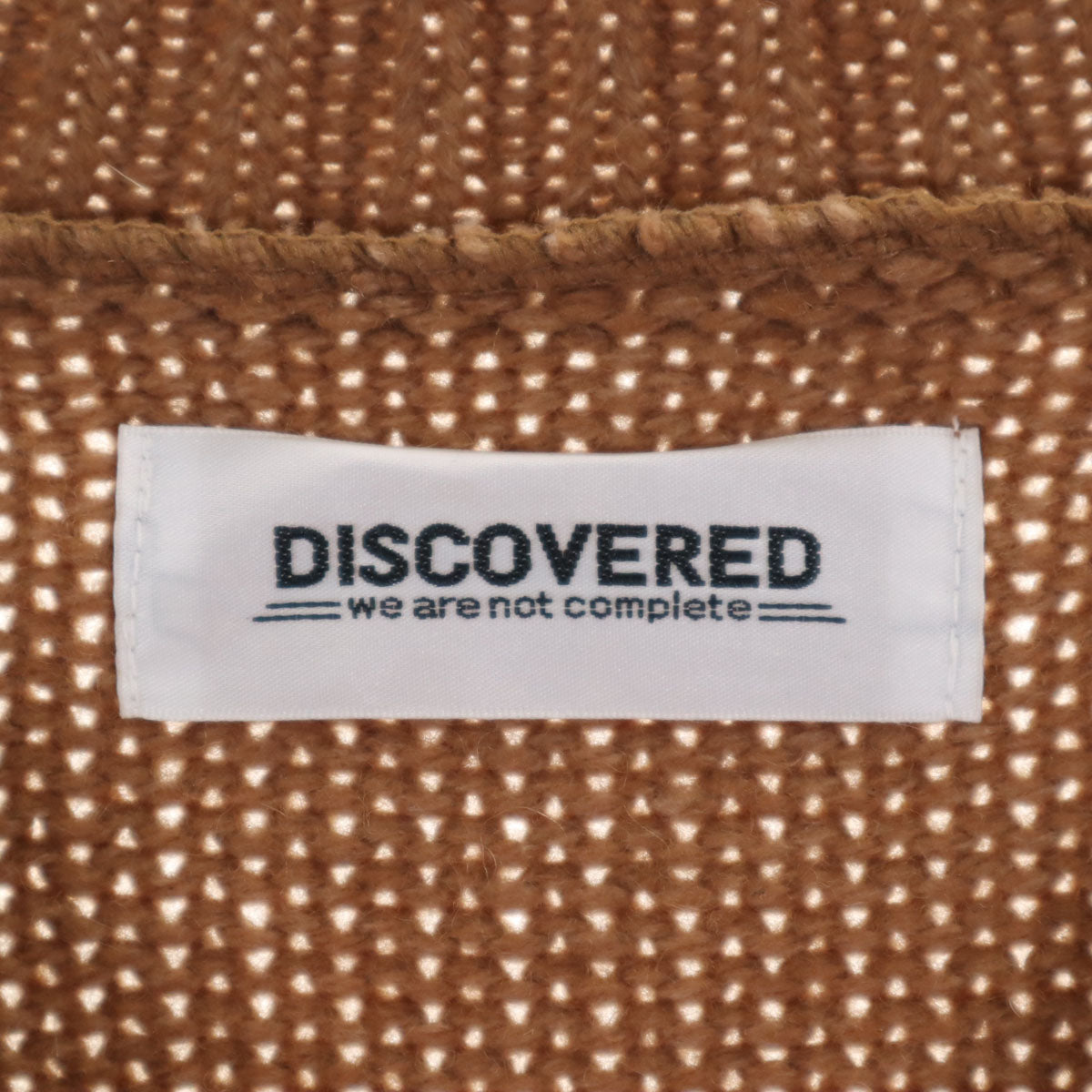 DISCOVERED ディスカバード 23AW 日本製 長袖 レザールーピング セーター 3 ブラウン ニット メンズ