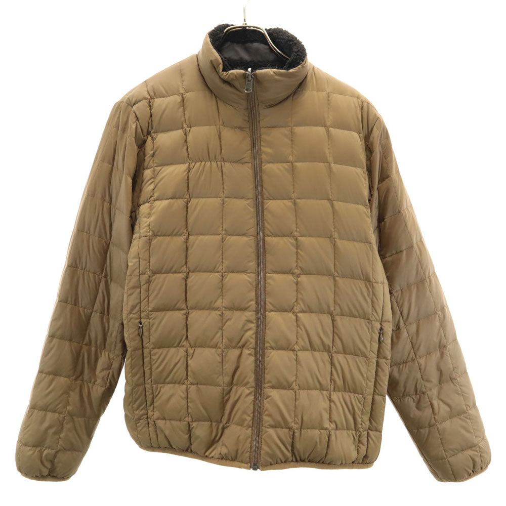 TAION タイオン リバーシブル キルティングジャケット L ブラウン ボア レディース