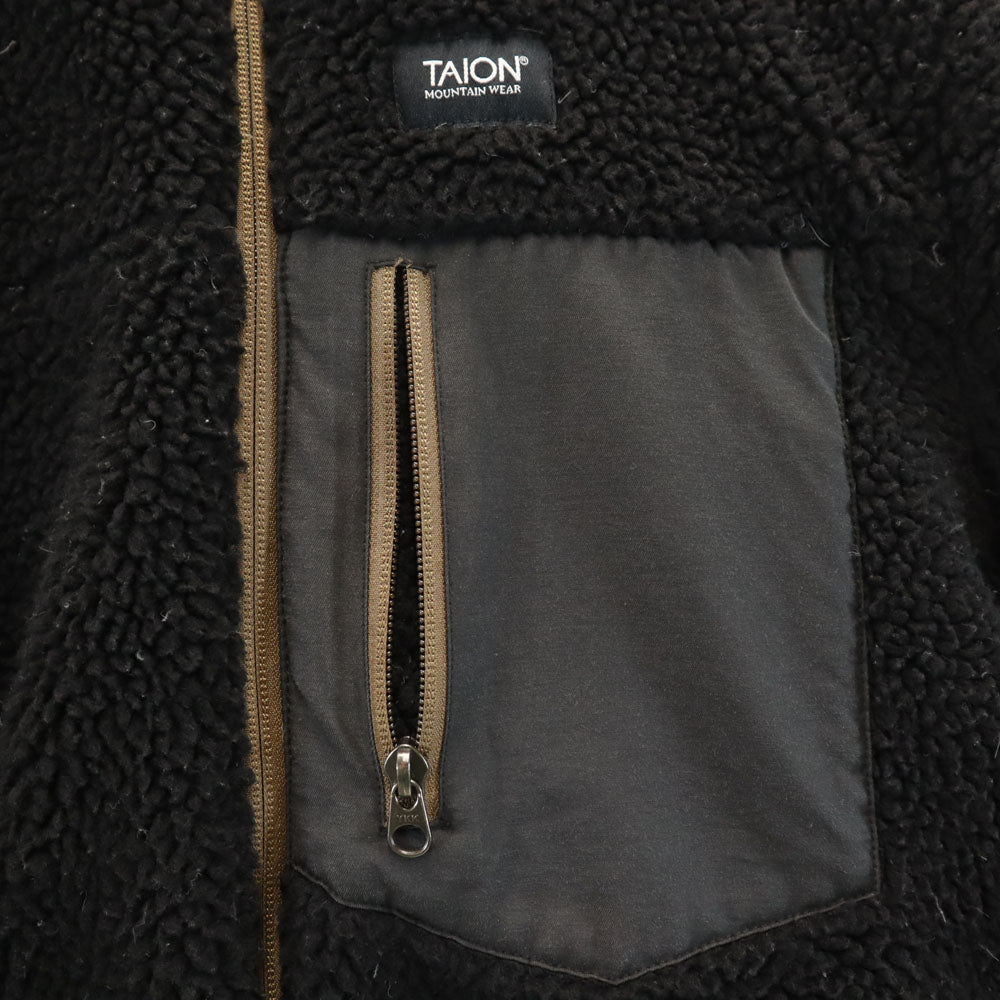 TAION タイオン リバーシブル キルティングジャケット L ブラウン ボア レディース