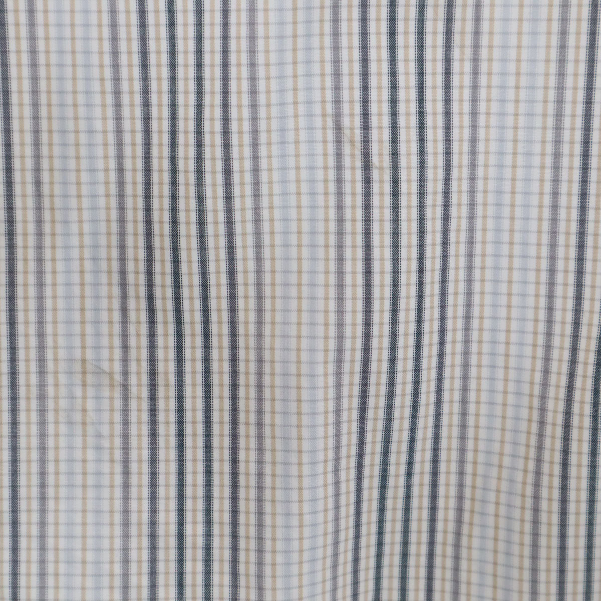 Salvatore Ferragamo サルヴァトーレフェラガモ イタリア製 チェック柄 長袖 ボタンダウンシャツ S ホワイト メンズ