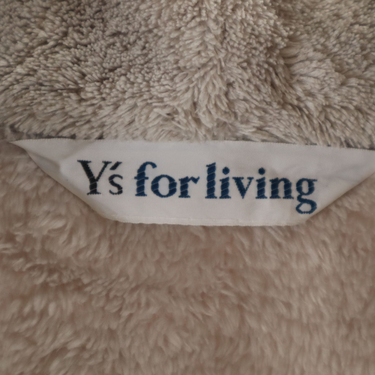 Y's for living ワイズフォーリビング 長袖 ショールカラー フェイクファー カーディガン ベージュ ヨウジヤマモト レディース
