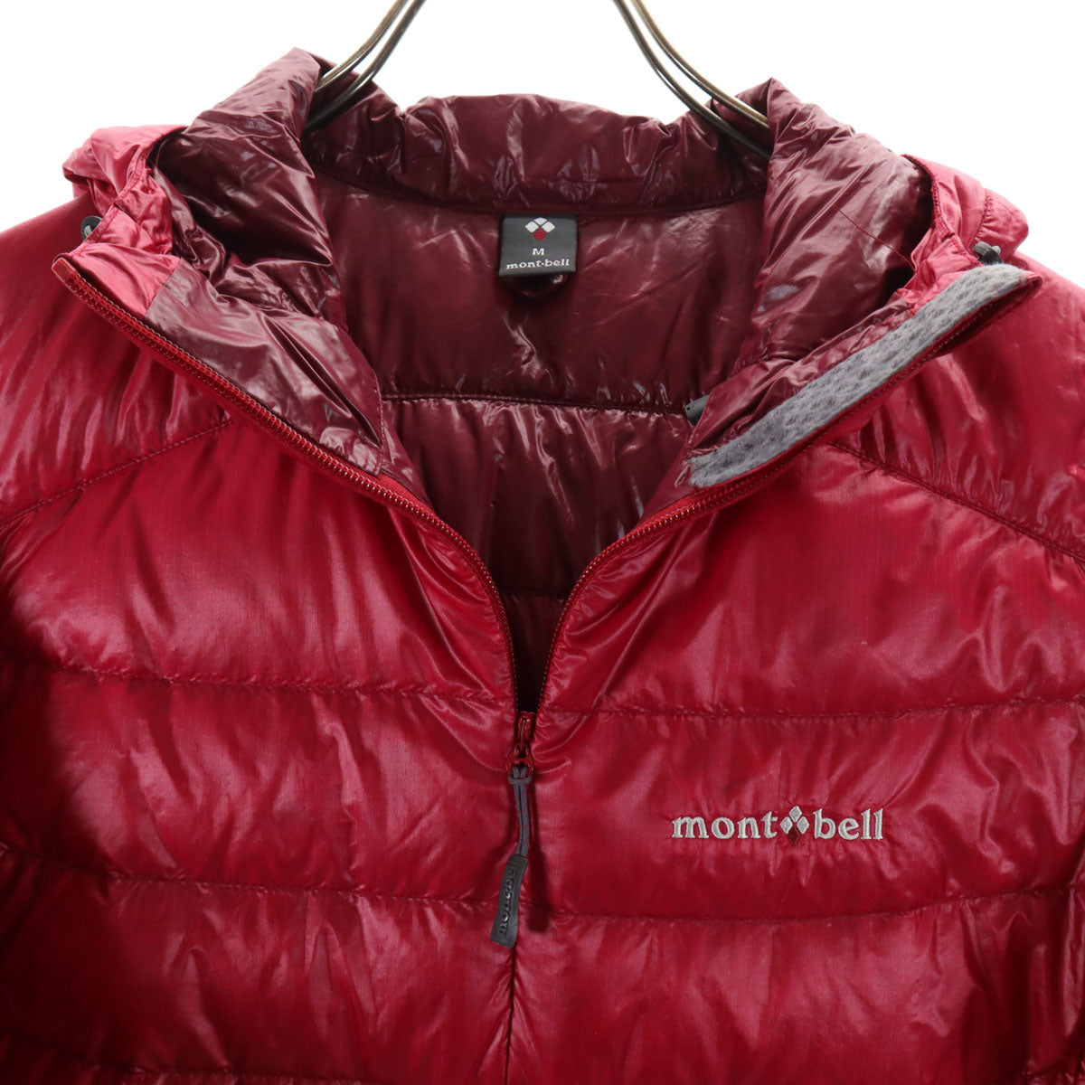 mont-bell モンベル UL ダウンジャケット M レッド 収納袋付き レディース