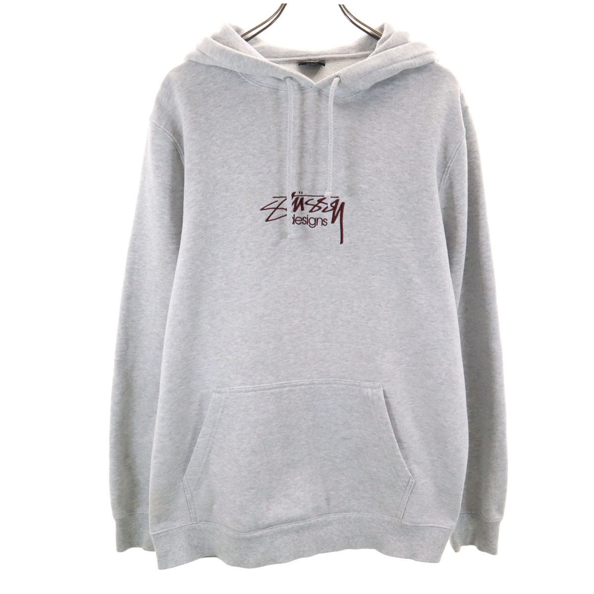 STUSSY ステューシー 長袖 スウェットパーカー M グレー 裏起毛 メンズ