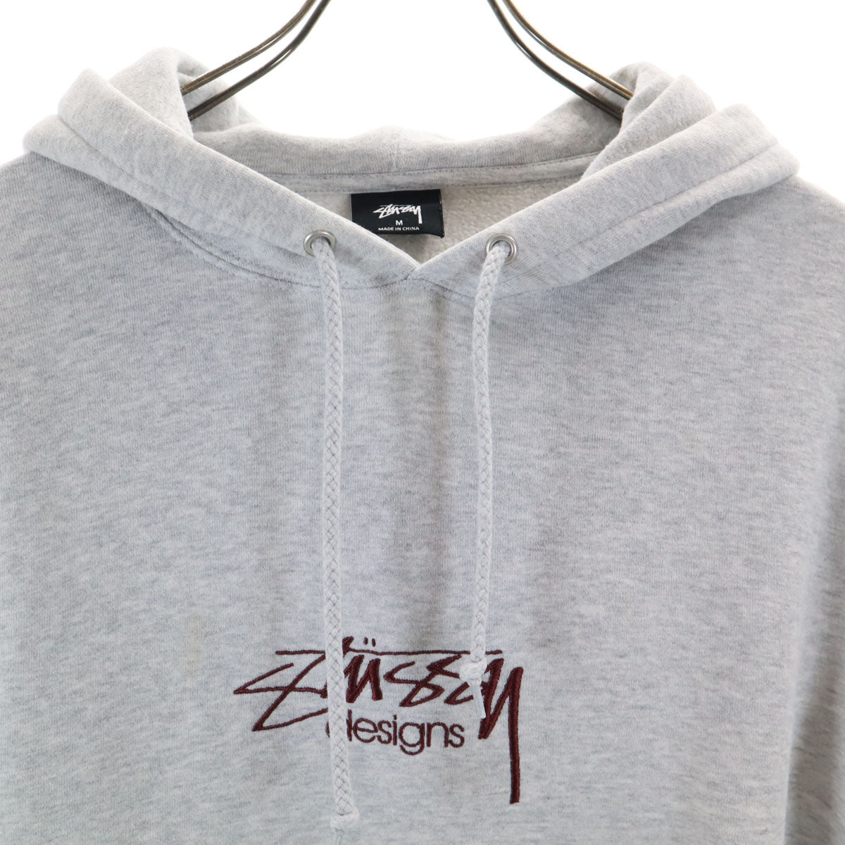 STUSSY ステューシー 長袖 スウェットパーカー M グレー 裏起毛 メンズ