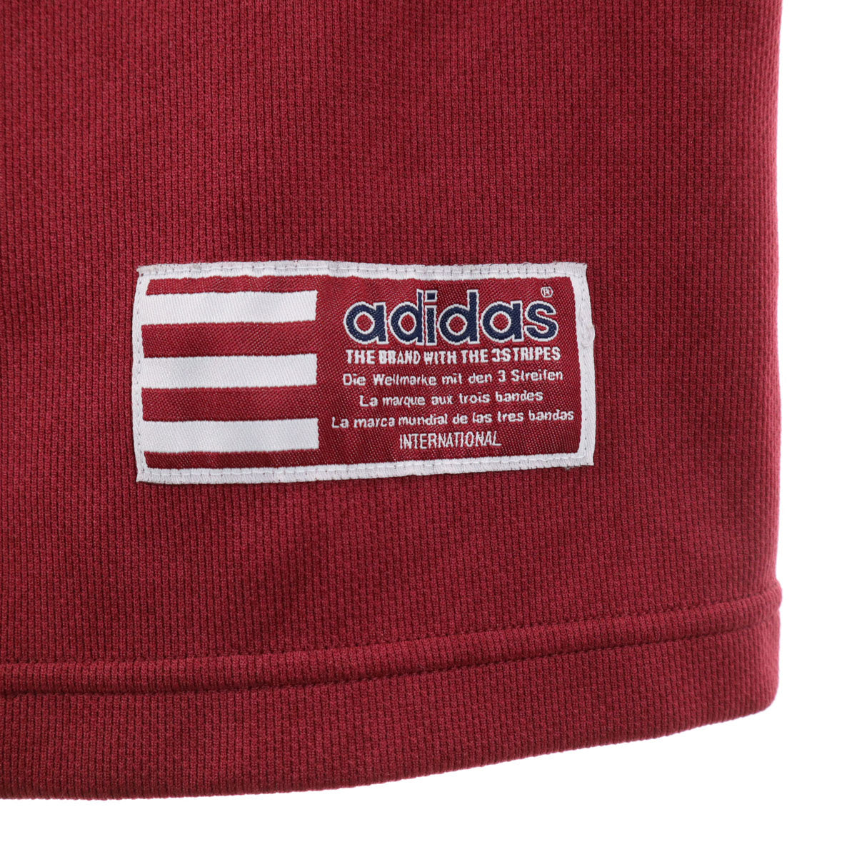 adidas アディダス 90s 日本製 オールド 長袖 ジップパーカー S-M ボルドー デサント メンズ