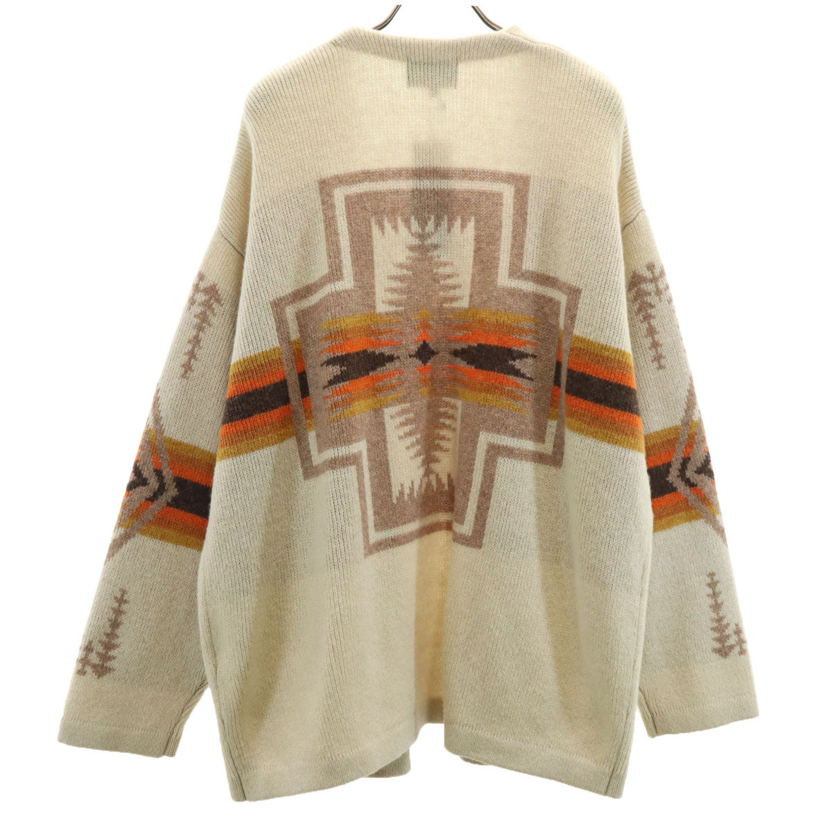 未使用 PENDLETON ペンドルトン ウールブレンド 長袖 カーディガン M ベージュ メンズ