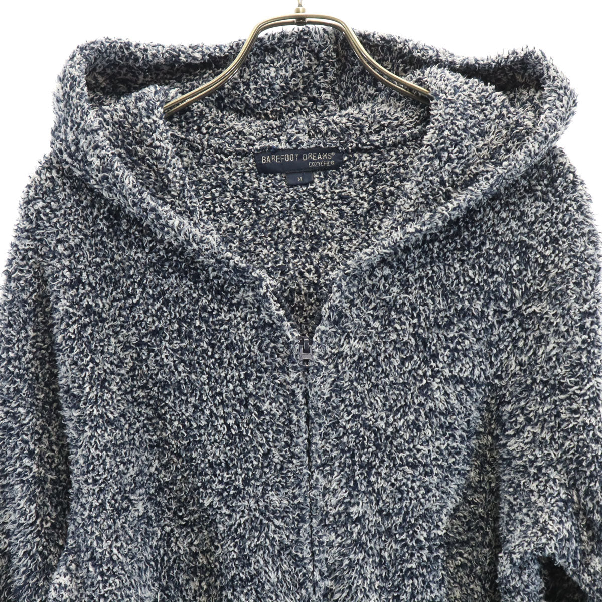BAREFOOT DREAMS ベアフットドリームズ COZYCHIC 長袖 ジップパーカー M ネイビー ふわもこ メンズ