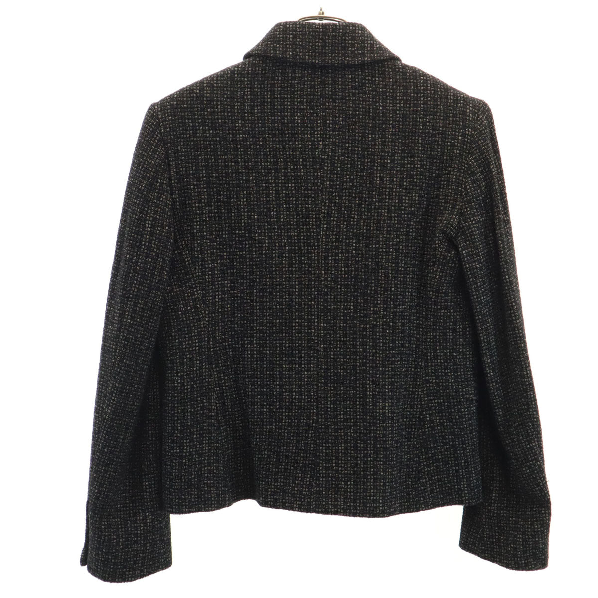 MAX MARA マックスマーラ ウールブレンド 総柄 ジャケット 40 黒系 レディース