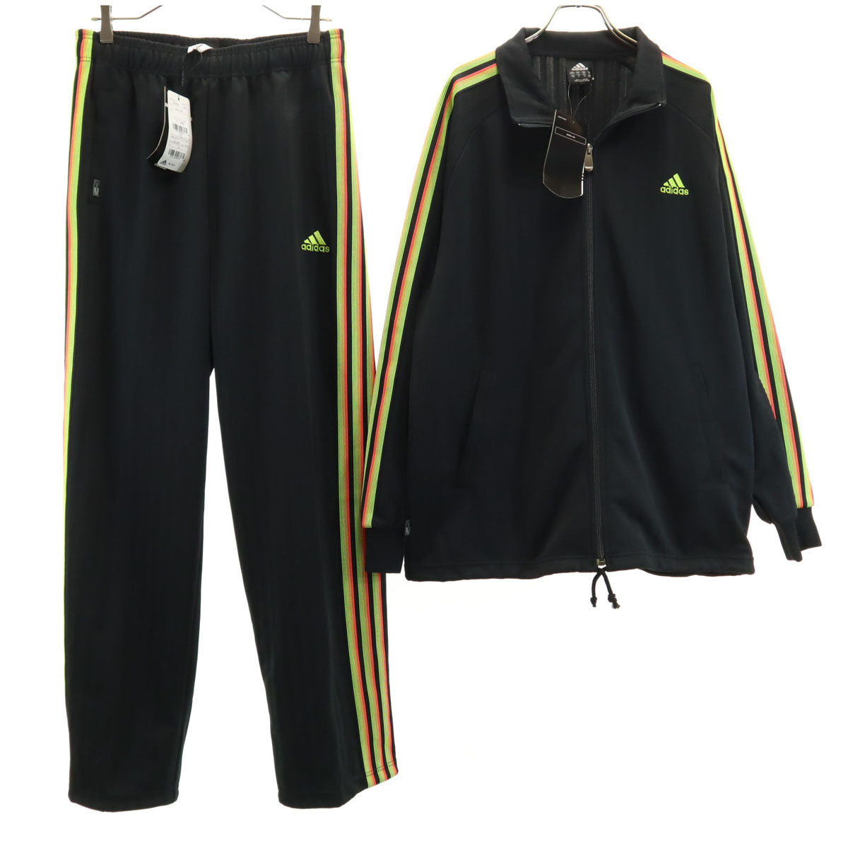 未使用　80‘s トラックジャケット　パンツ　セットアップ　グレー系　サイズS adidas 00s adidasアディダス パフォーマンス ロゴ刺繍 ツートン