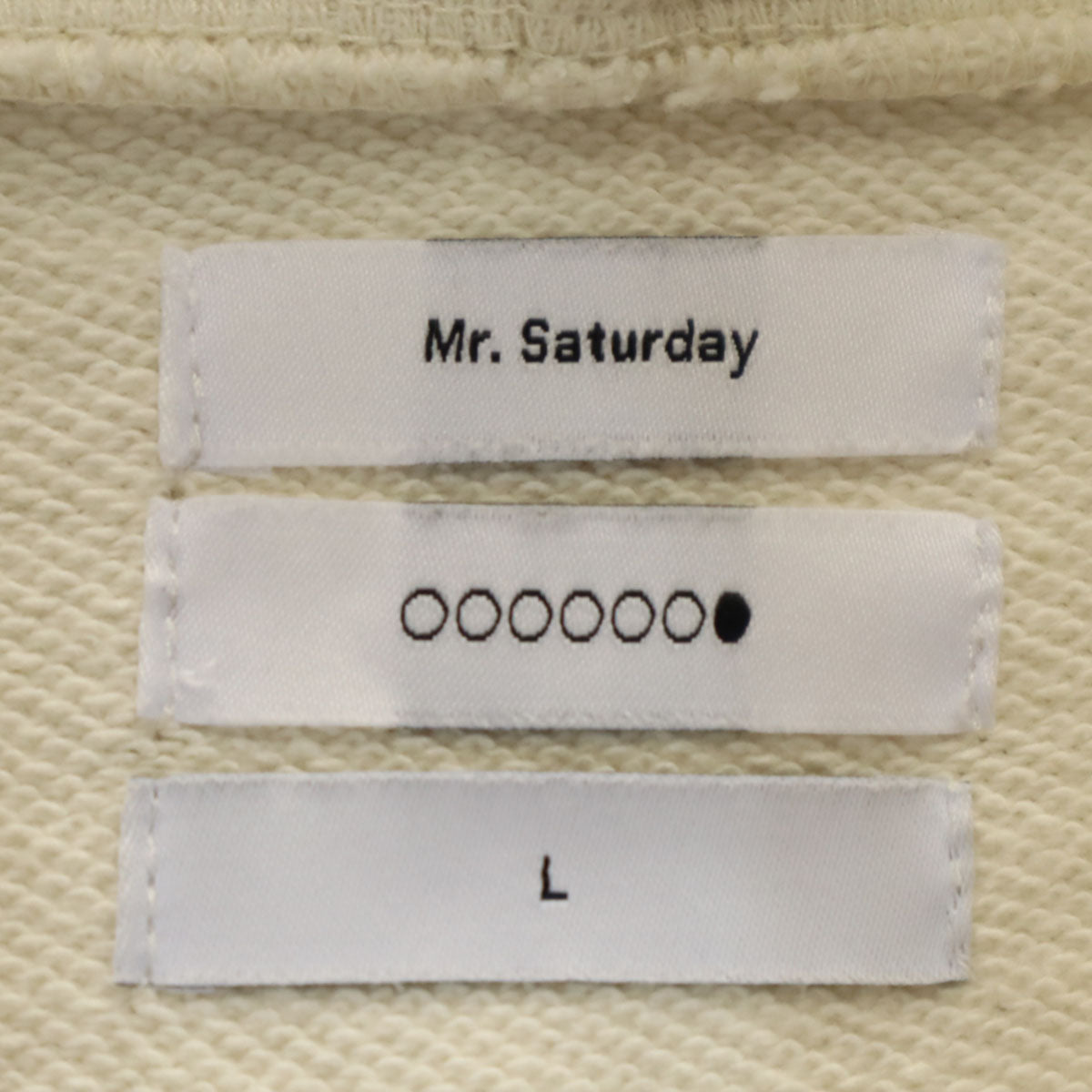 Mr.Saturday ミスターサタデー USA製 タトラス 長袖 スウェットパーカー L オフホワイト メンズ