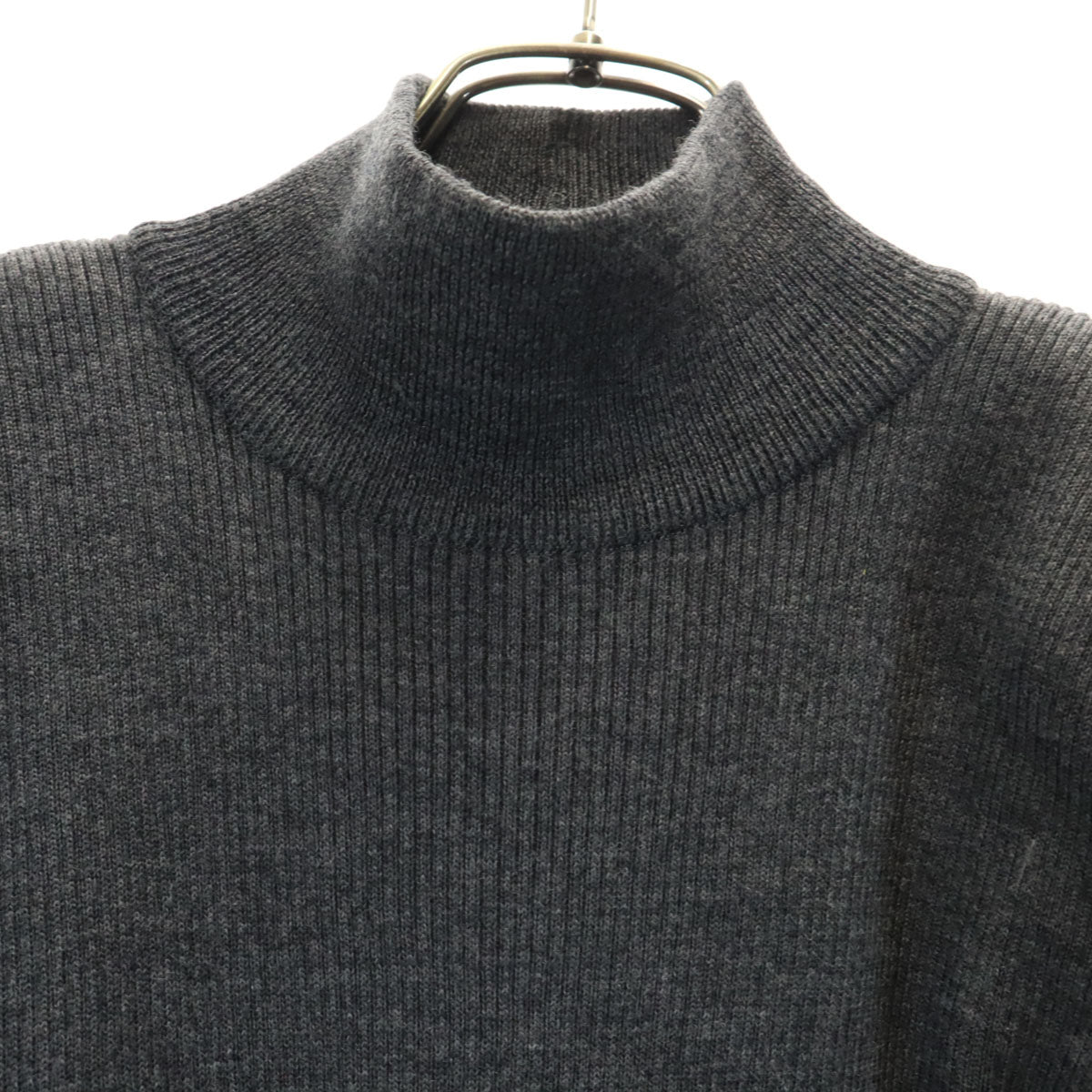 FOXEY フォクシー ウール 長袖 切替 ワンピース 38 グレー系 レディース